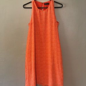 Gap orange sleeveless shift dress with pockets!